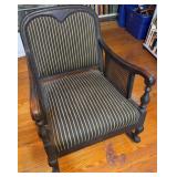 Regency Style Dark-Wood Rocking Chair