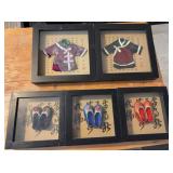 5 Framed 3D Chinese Garment Shadow Boxes
