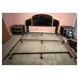 Black Lacquer King Bed Frame w/ Headboard