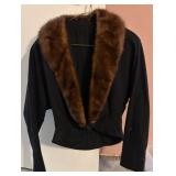 Black Jacket w/ Brown Fur Collar
