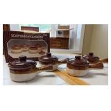 4 Souppieres-Polygone Ceramic Soup Bowls