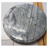 Round Gray Marble Lazy Susan