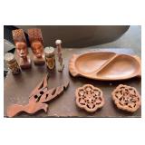Carved Wood Figures Martinique Jamaica Decor