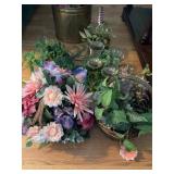 Artificial Flower Arrangements w/ Basket