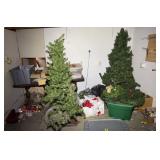 Christmas Trees w/ Ornaments & Decor in Bins