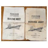 1941 Navy Fleet Boxing Meet Programs Set of 2