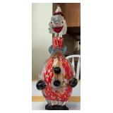Murano Style Art Glass Clown Decanter