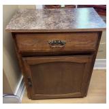Wood Cabinet w/ Drawer and Door