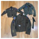 WWII US Army Jackets & Patch Group w/ Tie