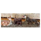 Animal Ceramic Figurines, 3 Pieces Assorted