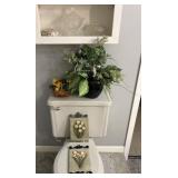 Wall Plaques, Faux Flowers, Crystal Dish Trio