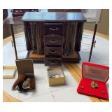 Jewelry Chest w/ Assorted Vintage Jewelry
