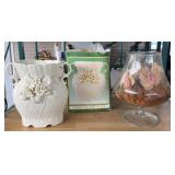 Jade Collection Porcelain Vase & Glass Planter