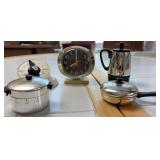 Westclox Alarm Clock w/ 4 Kitchen Timers