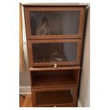 Wood Barrister Bookcase w/ Glass Doors