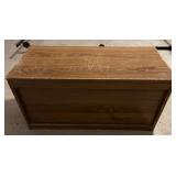 Wood Storage Chest w/Hinged Lid
