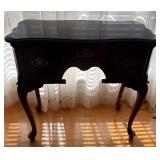 Wood Queen Anne Style Desk w/Three Drawers