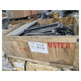 Wood Crate Full of Metal Shelving Parts