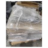 Pallet of Metal Shelf Parts and Wood Shelves
