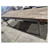 Metal and Wood Work Table