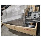 Crate of Metal Shelving Parts, Wood Shelves, & Mor
