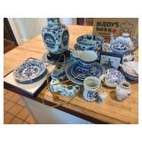 Mixed Blue and White Dishes & Decor