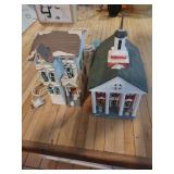 2 Department 56 Christmas Village Pieces