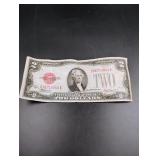1928D $2 US Red Seal Bill