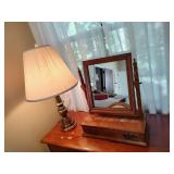 Heirloom Maple Dresser Top Shaving/Vanity Mirror