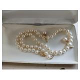 Pearl Necklace & Earrings Set