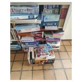 Collection of Board Games, Puzzles, and VHS