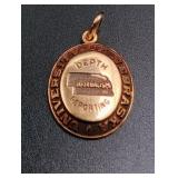 10K Gold University Nebraska Journalism Pendant