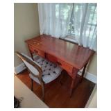2 Drawer Writing Desk & Vintage Victorian Chair
