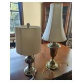 2 Brass Table Lamps