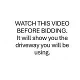 Watch Before Bidding - Video of Driveway