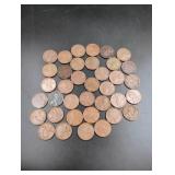 37 US Wheat Pennies