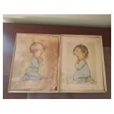 (2) 1940s Framed Prints by Charlot Byj