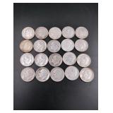 20 Silver Roosevelt Dimes