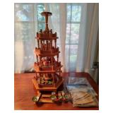 German Wooden Spinning Candle Pyramid