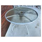 Metal and Glass Patio Table