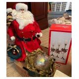 Christmas Collectibles: Santa Figurine, Candlehold