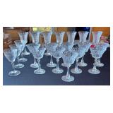 Seven Cryatls Goblets, Ten Cocktail and Three Apér