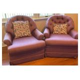 Charles Schneider Upholstered Armchairs
