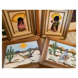 Four Framed Embroidered Items, Two Signed