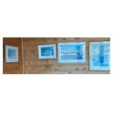 3 Prints of the Univ of Illinois and 1 of Lake Pow