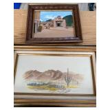Two Signed Pieces of Art - A Print and Acrylic Pa