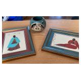 Original Acrylic Art and Ceramic Pueblo Candle Hol