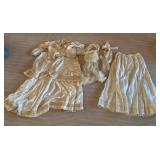 Vintage Silk Wedding Gown with Accessories