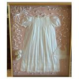 Framed Christening Gown in Shadowbox Display