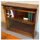 Oak Barrister-Style Bookcase with Glass Doors and